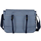 Navy Blue Gingham Baby Changing Bag, 1, hi-res